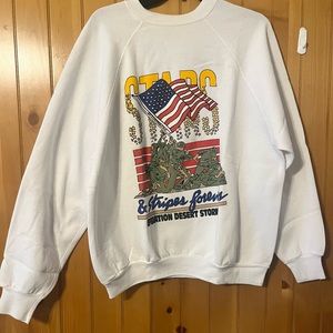 Tulex Operation Desert Storm Vintage Crew Neck Sweatshirt Sz Extra Large White